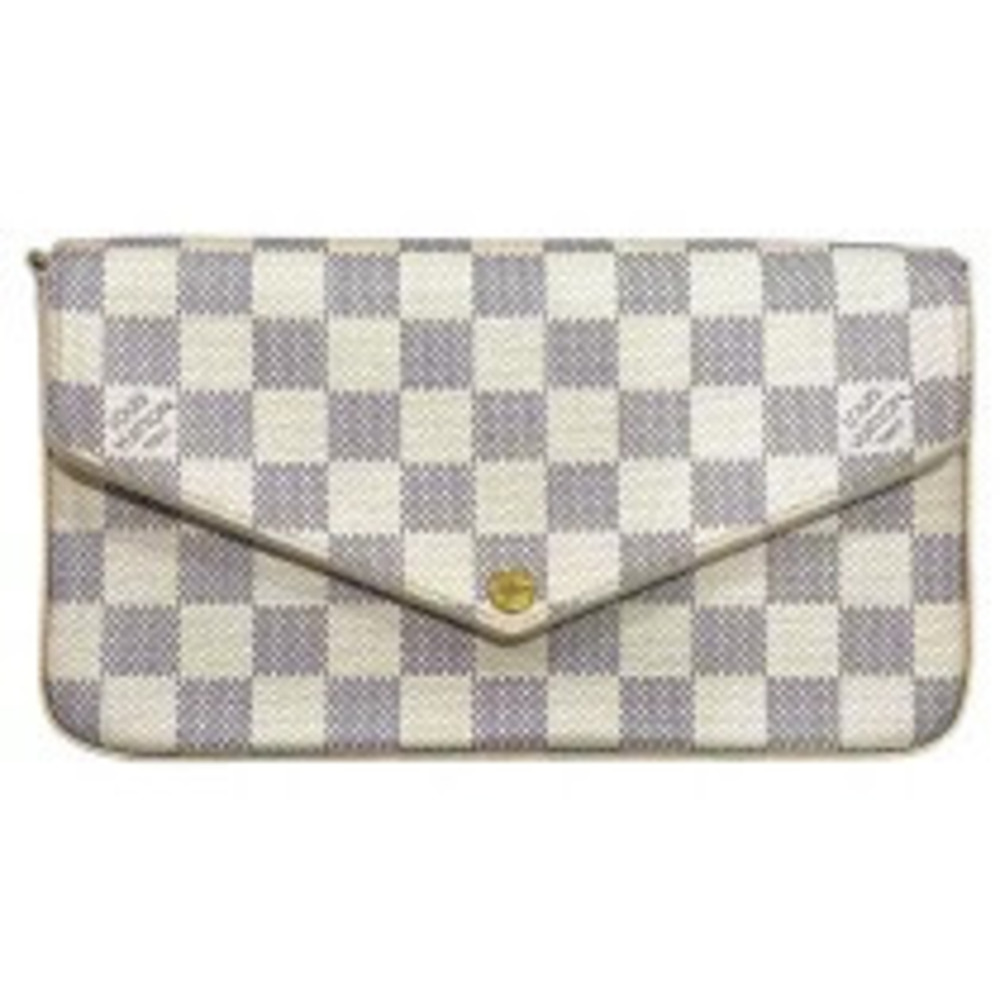 Louis Vuitton Pochette Felicie White Damier Azur White Shoulder Bag